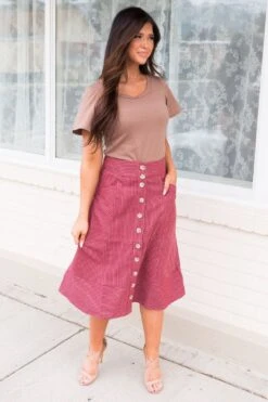 Buttoned Up Modest Skirt