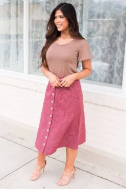Buttoned Up Modest Skirt -Layer Outfit 30741276327988 3