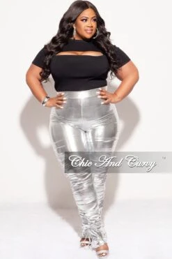 Final Sale Plus Size Top With Cutout In Black -Layer Outfit 30803975667817 3
