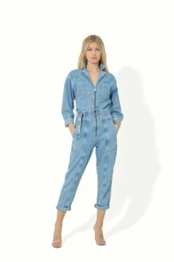 Angie The Relaxed Military Jumpsuit | The Sky's The Limit [Light Blue] -Layer Outfit 30829318144191 6