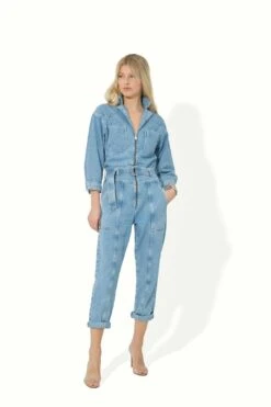 Angie The Relaxed Military Jumpsuit | The Sky's The Limit [Light Blue] -Layer Outfit 30829318209727 7