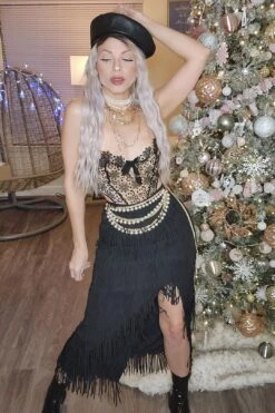 Fringe Pencil Skirt 8 Fringe Pencil Skirt -Layer Outfit 31046634602544 3