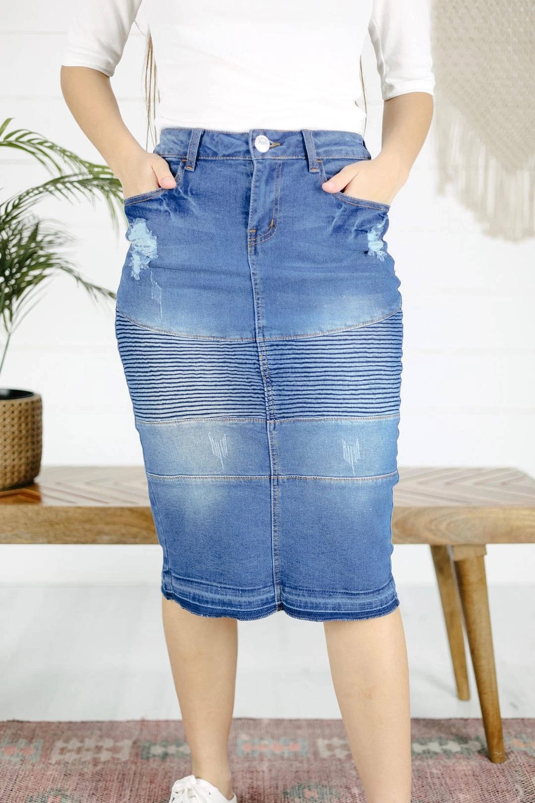 Dover Denim Skirt - Indigo 3 Dover Denim Skirt - Indigo