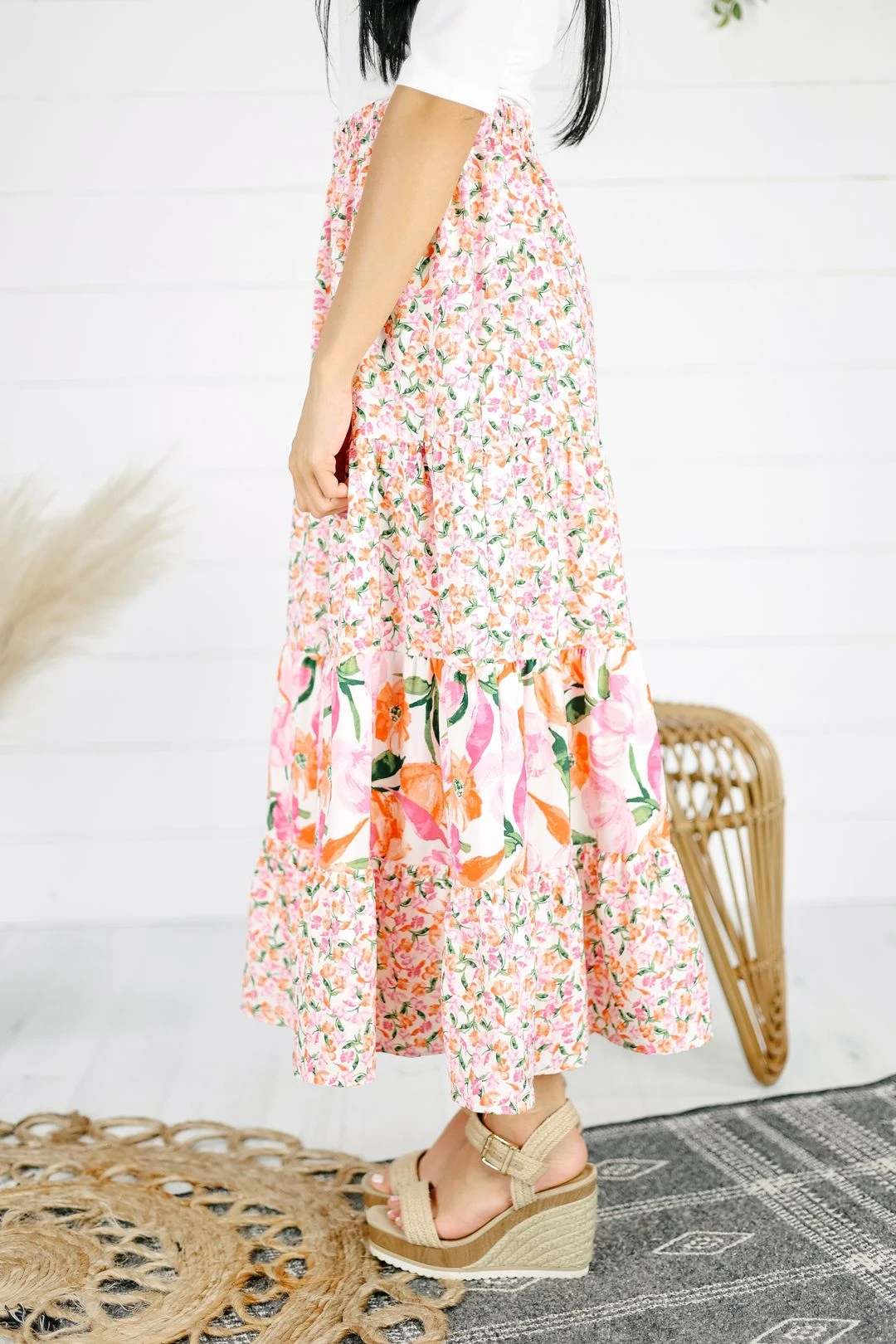 Mira Floral Skirt - Pink 4 Mira Floral Skirt - Pink - Image 2