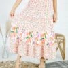 Mira Floral Skirt - Pink 2 Mira Floral Skirt - Pink -Layer Outfit 31110537805883 1