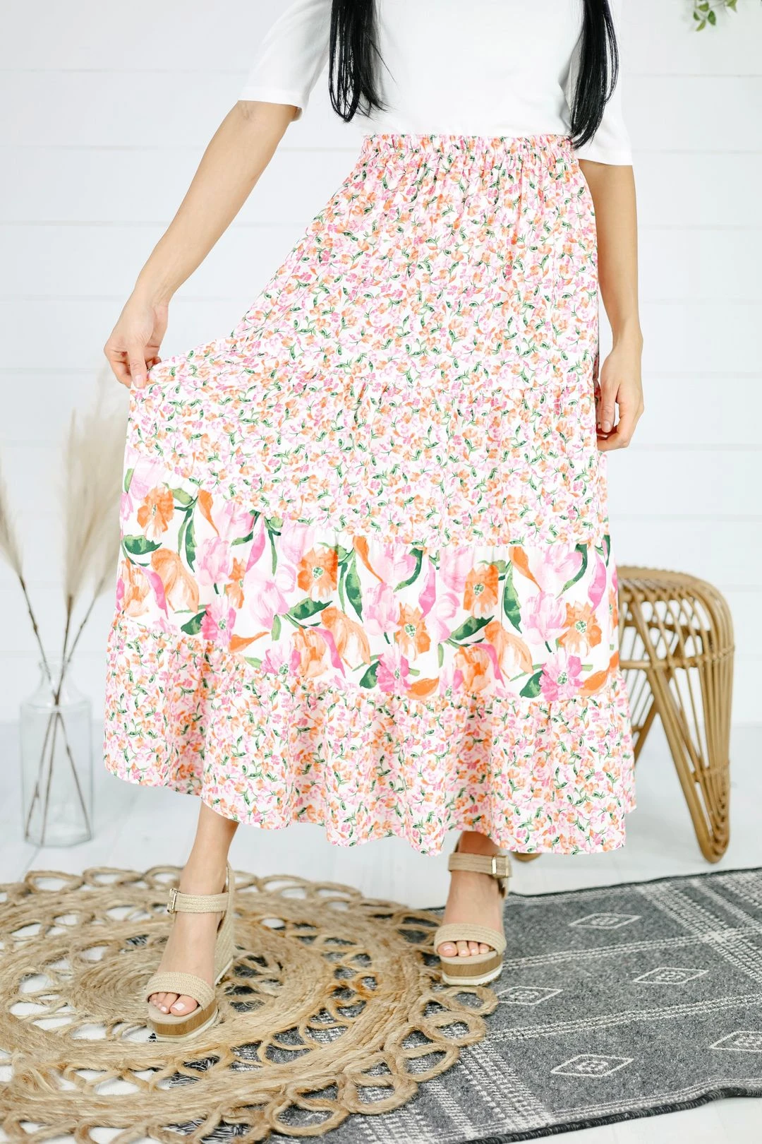 Mira Floral Skirt - Pink 3 Mira Floral Skirt - Pink