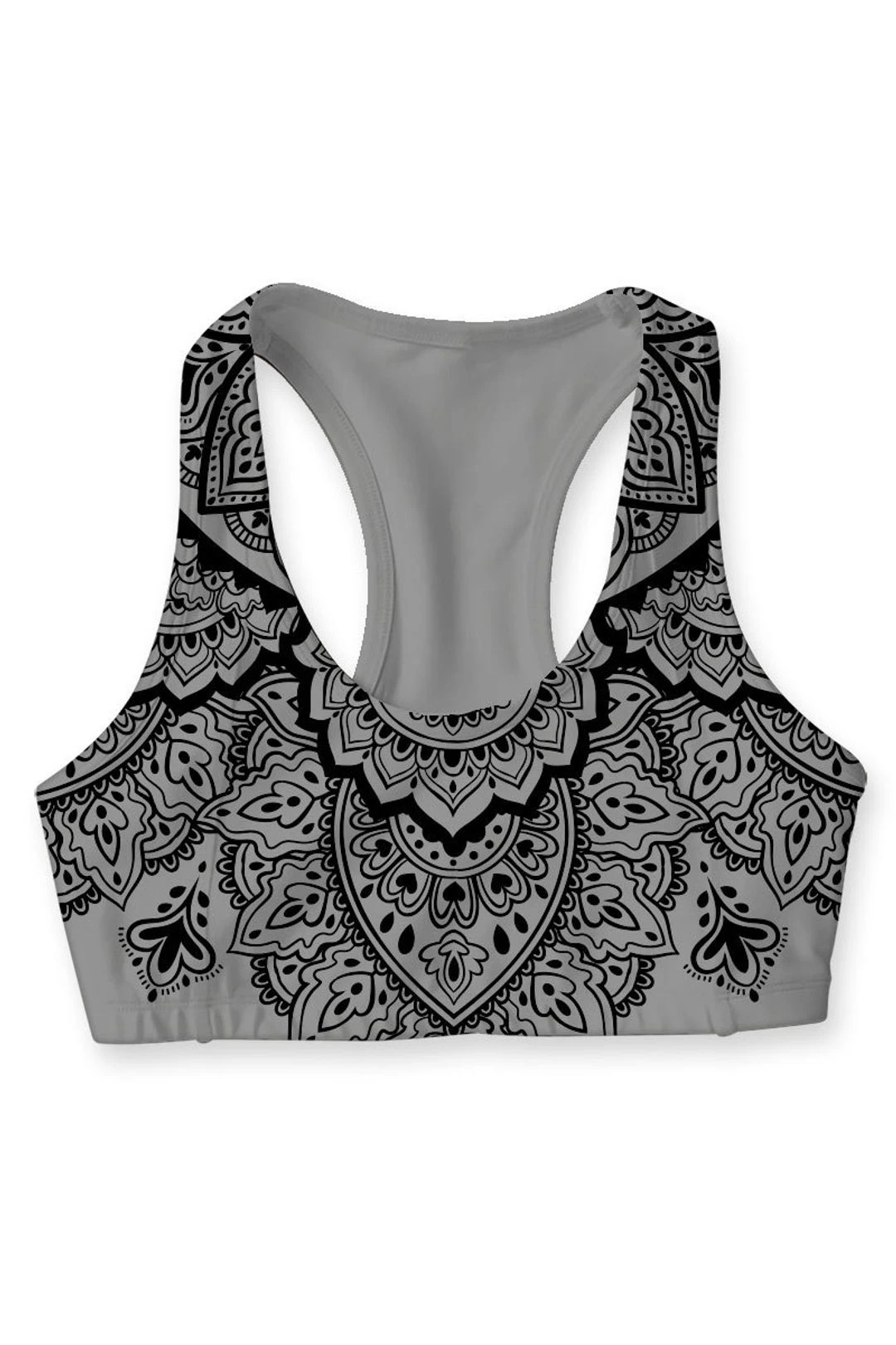 Nightfall Nirvana Stella Grey Boho Seamless Sport Yoga Bra - Women 3 Nightfall Nirvana Stella Grey Boho Seamless Sport Yoga Bra - Women