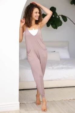 Kelly Onesie Jumpsuit - Mocha