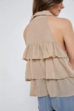 Juniper Ruffle Halter Top -Layer Outfit 31152897458265 5