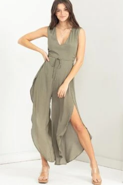 Tie Back Cutout Jumpsuit