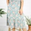 Miah Floral Midi Skirt - Sage -Layer Outfit 31186054152251 1