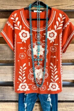 Taking Control Top - Rust - 100% COTTON -Layer Outfit 31244159287361 3