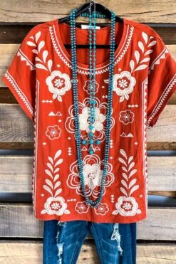 Taking Control Top - Rust - 100% COTTON