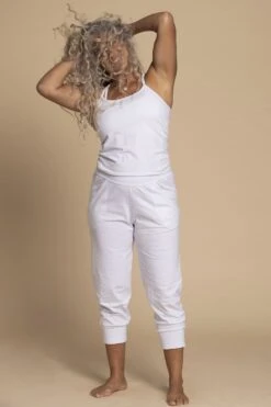 Pure White Yoga Jumpsuit -Layer Outfit 31363210412212 7