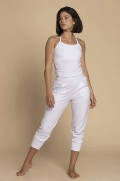Pure White Yoga Jumpsuit -Layer Outfit 31363240526004 4