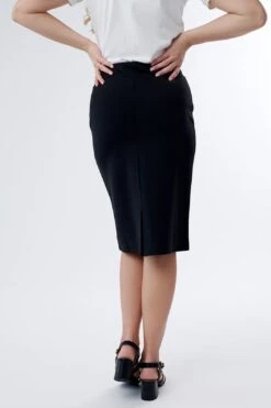 Always Ready Pencil Knee Length Skirt-Black -Layer Outfit 31399328940166 3