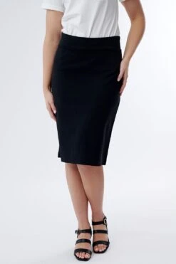 Always Ready Pencil Knee Length Skirt-Black