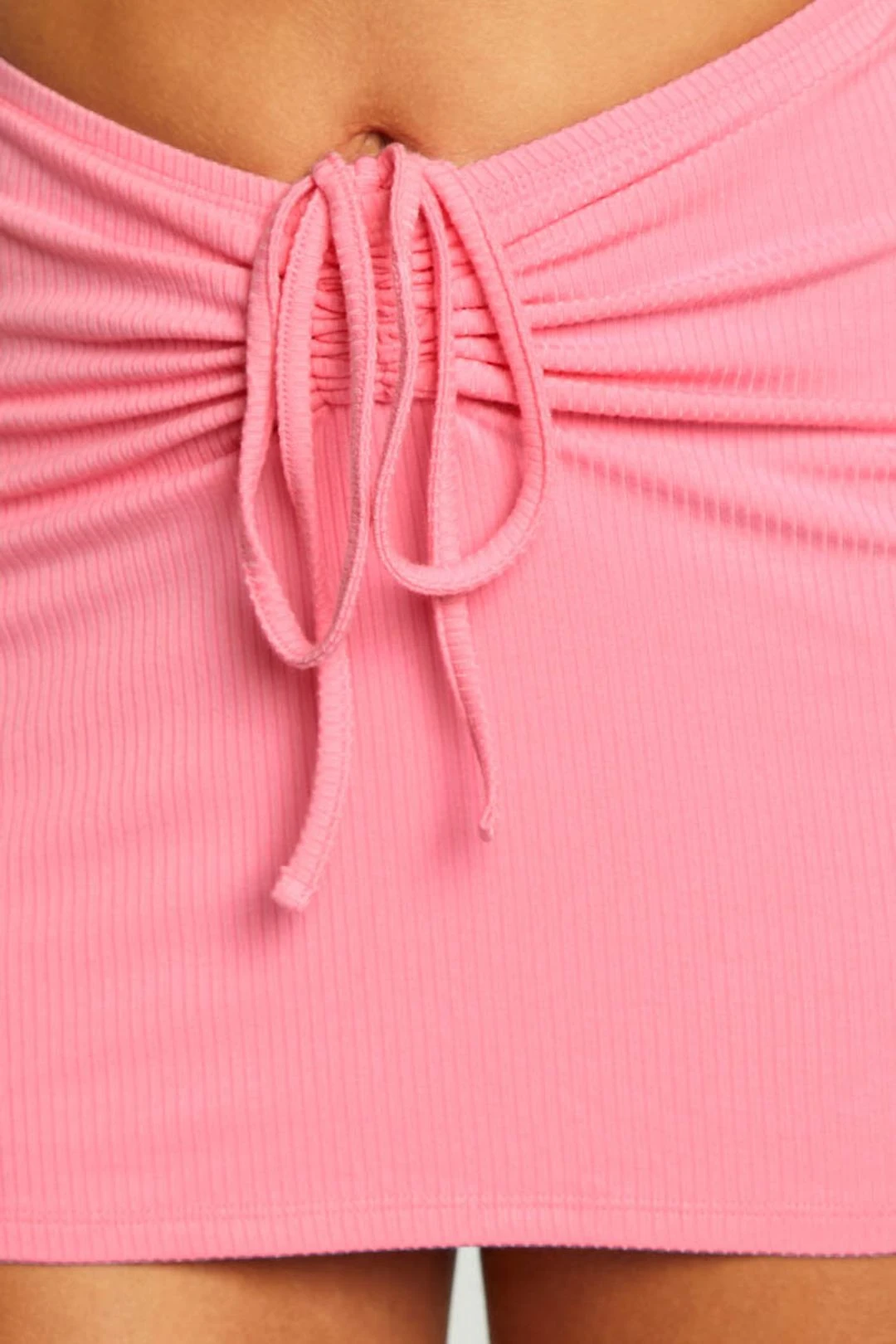 Milee Pink Rib Mini Skirt 8 Milee Pink Rib Mini Skirt - Image 6