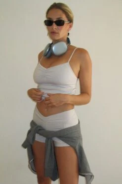 Frankies Bikinis Giselle Tank - Icy Gray