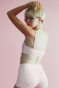 Frankies Bikinis Lydia Asymmetrical Floral Sports Bra - Upsy Daisy -Layer Outfit 31511857922117 4