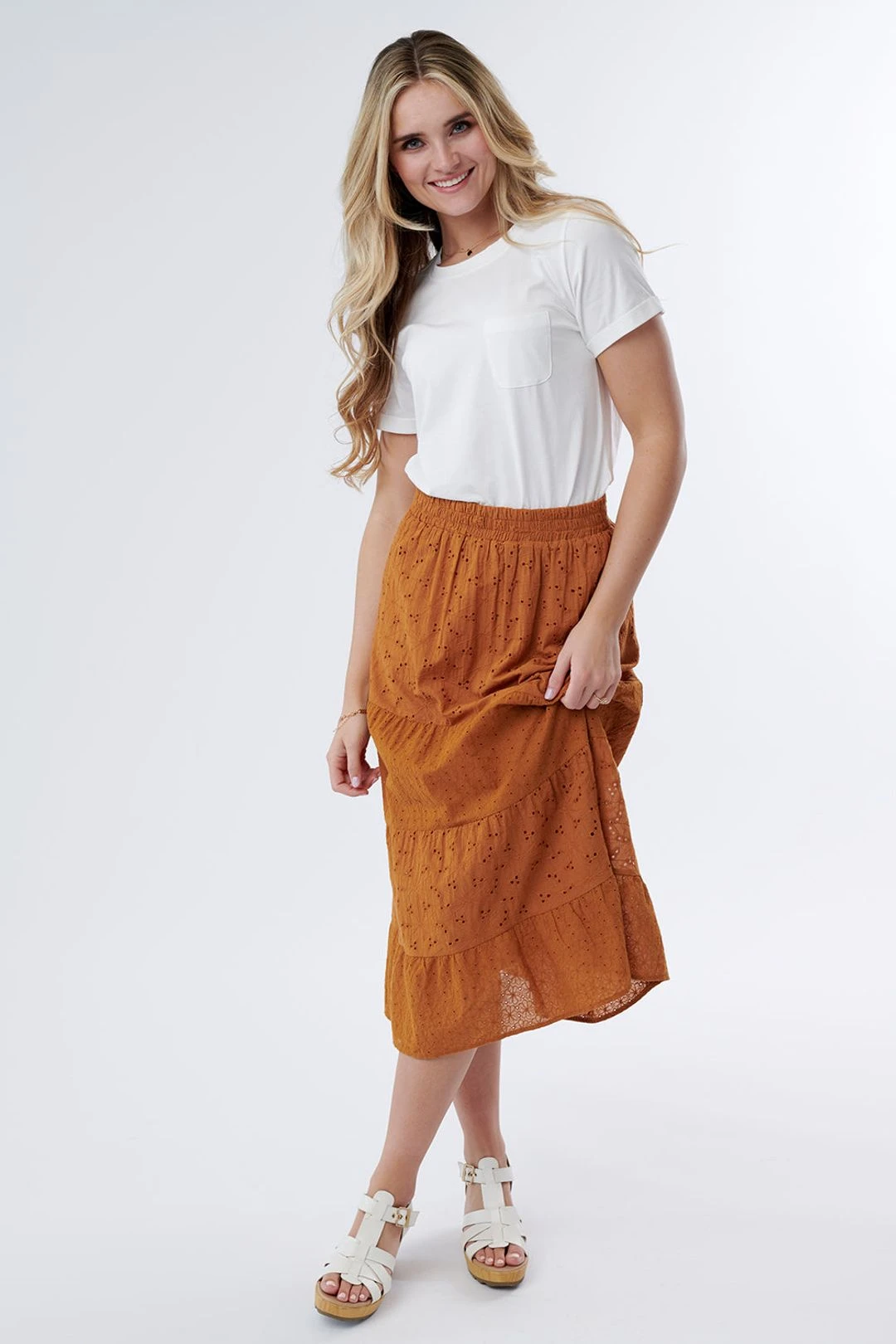 Tea Gardens Eyelet Midi Skirt 7 Tea Gardens Eyelet Midi Skirt - Image 5
