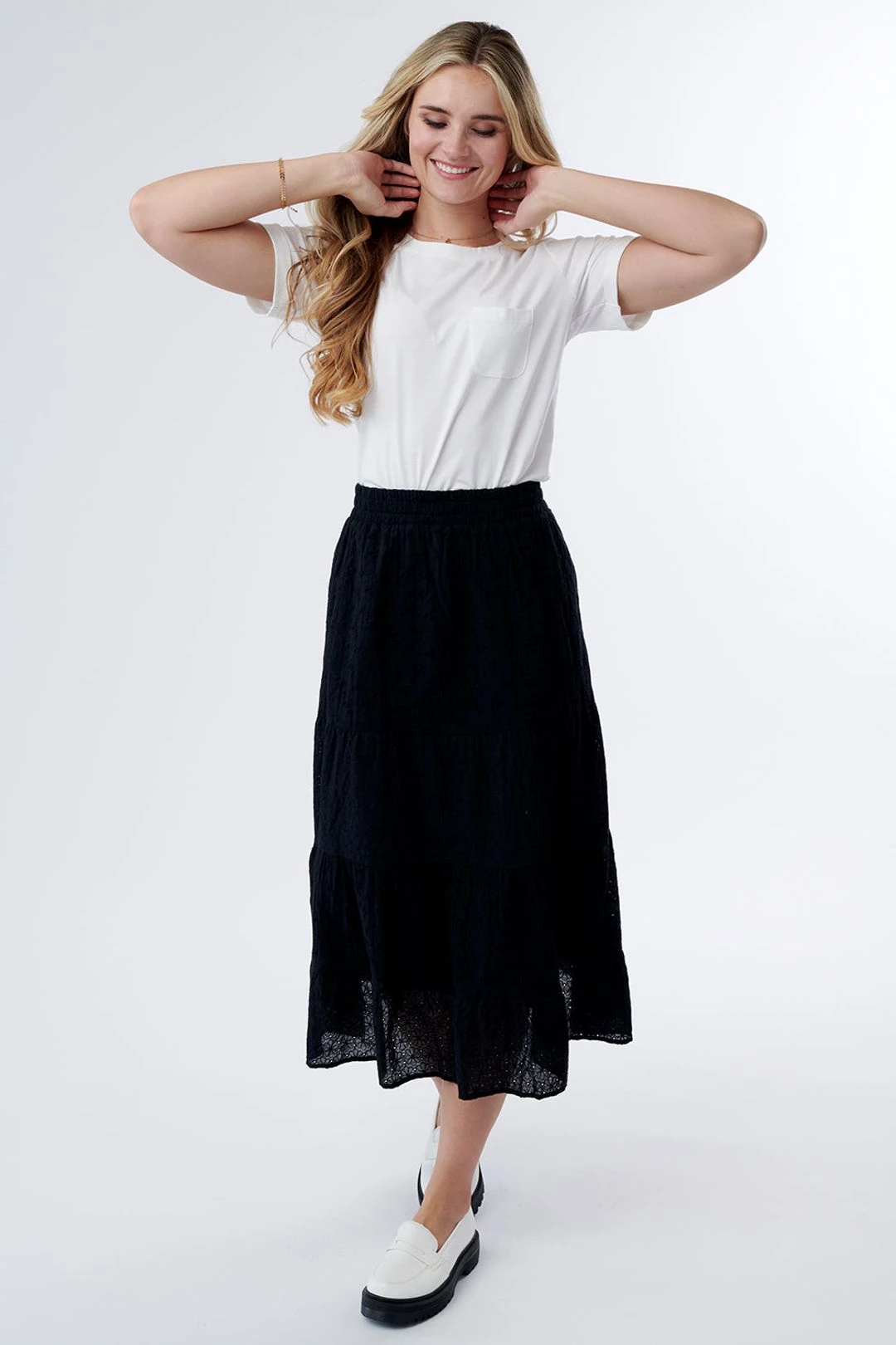 Tea Gardens Eyelet Midi Skirt 4 Tea Gardens Eyelet Midi Skirt - Image 2