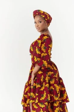 African Print Afiyah Maxi Skirt -Layer Outfit 31583066161328 4