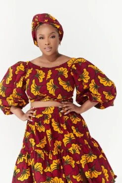 African Print Afiyah Maxi Skirt -Layer Outfit 31583066259632 6