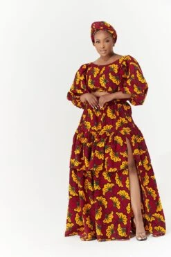 African Print Afiyah Maxi Skirt -Layer Outfit 31583066685616 5