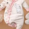 Lovely Little Peanuts Elephant Printed Baby Jumpsuit -Layer Outfit 31606548660424 1