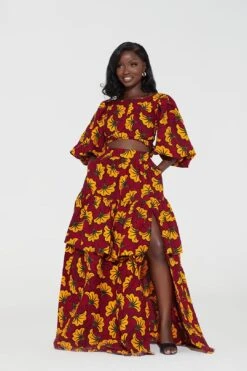 African Print Afiyah Maxi Skirt -Layer Outfit 31616454787248 3