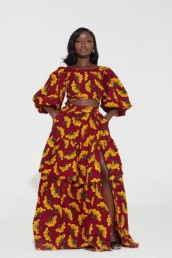 African Print Afiyah Maxi Skirt