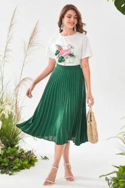 Day In Paradise Tee & Pleated Skirt Set 12 Day In Paradise Tee & Pleated Skirt Set -Layer Outfit 31620767809670 4