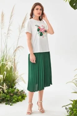 Day In Paradise Tee & Pleated Skirt Set 15 Day In Paradise Tee & Pleated Skirt Set -Layer Outfit 31620767842438 7