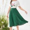 Day In Paradise Tee & Pleated Skirt Set -Layer Outfit 31620767875206 1