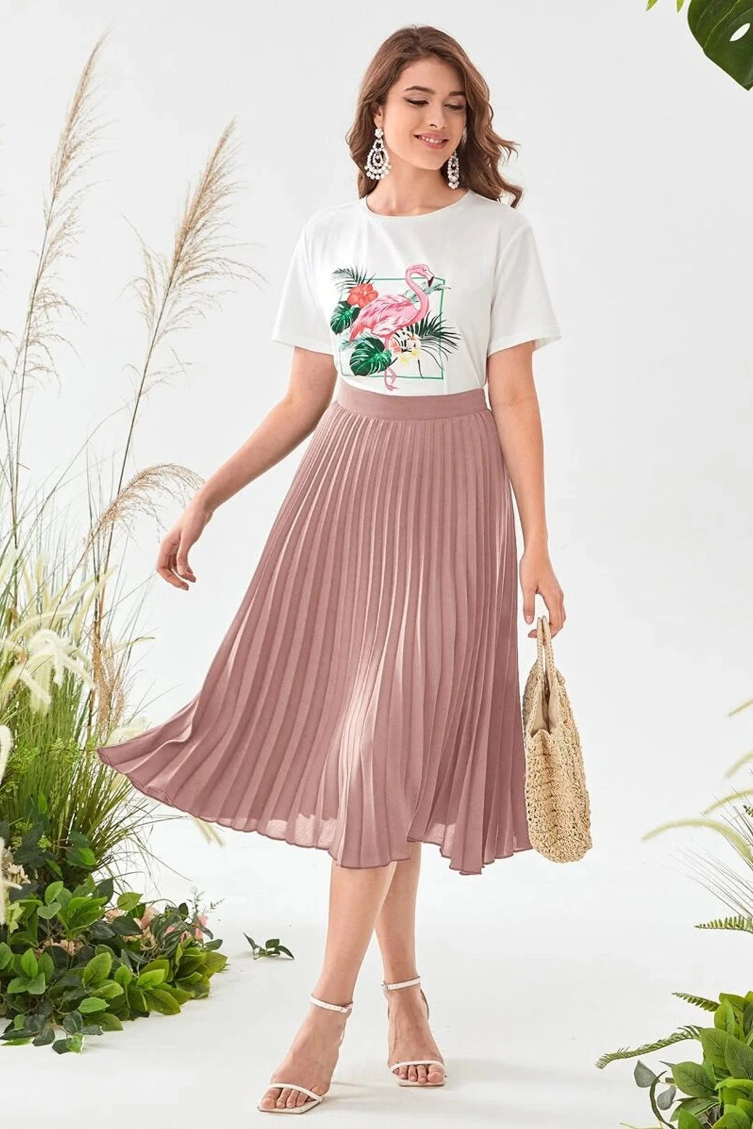 Day In Paradise Tee & Pleated Skirt Set 4 Day In Paradise Tee & Pleated Skirt Set - Image 2