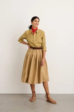 Alex Mill June Pull-On Skirt In Paper Poplin 206-WB001-2156 -Layer Outfit 31691372691627 3