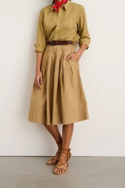 Alex Mill June Pull-On Skirt In Paper Poplin 206-WB001-2156