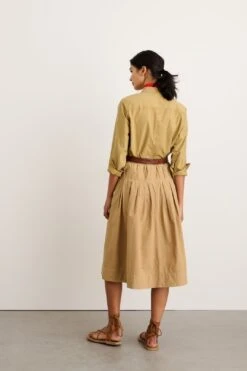 Alex Mill June Pull-On Skirt In Paper Poplin 206-WB001-2156 -Layer Outfit 31691372888235 5