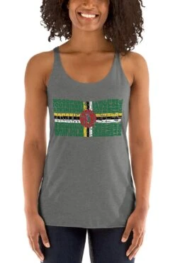 Dominica Flag Stencil - Women's Tank Top