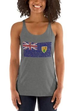 Turks And Caicos Flag Stencil - Women's Tank Top