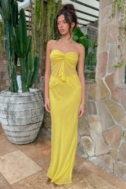 Jacqulin Yellow Midi Skirt -Layer Outfit 31789233340473 8