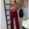 Feeling Festive Jumpsuit (Wine) -Layer Outfit 31804111880351 1
