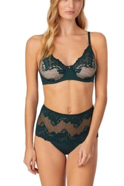 Lace Allure Unlined Bra - Deep Forest