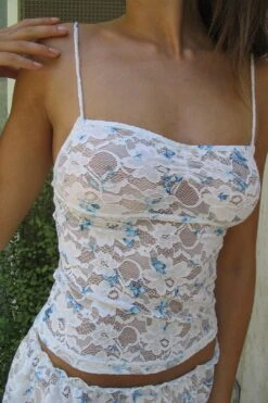 Frankies Bikinis Cassie Lace Tank - Glass Slipper -Layer Outfit 31914468868165 4