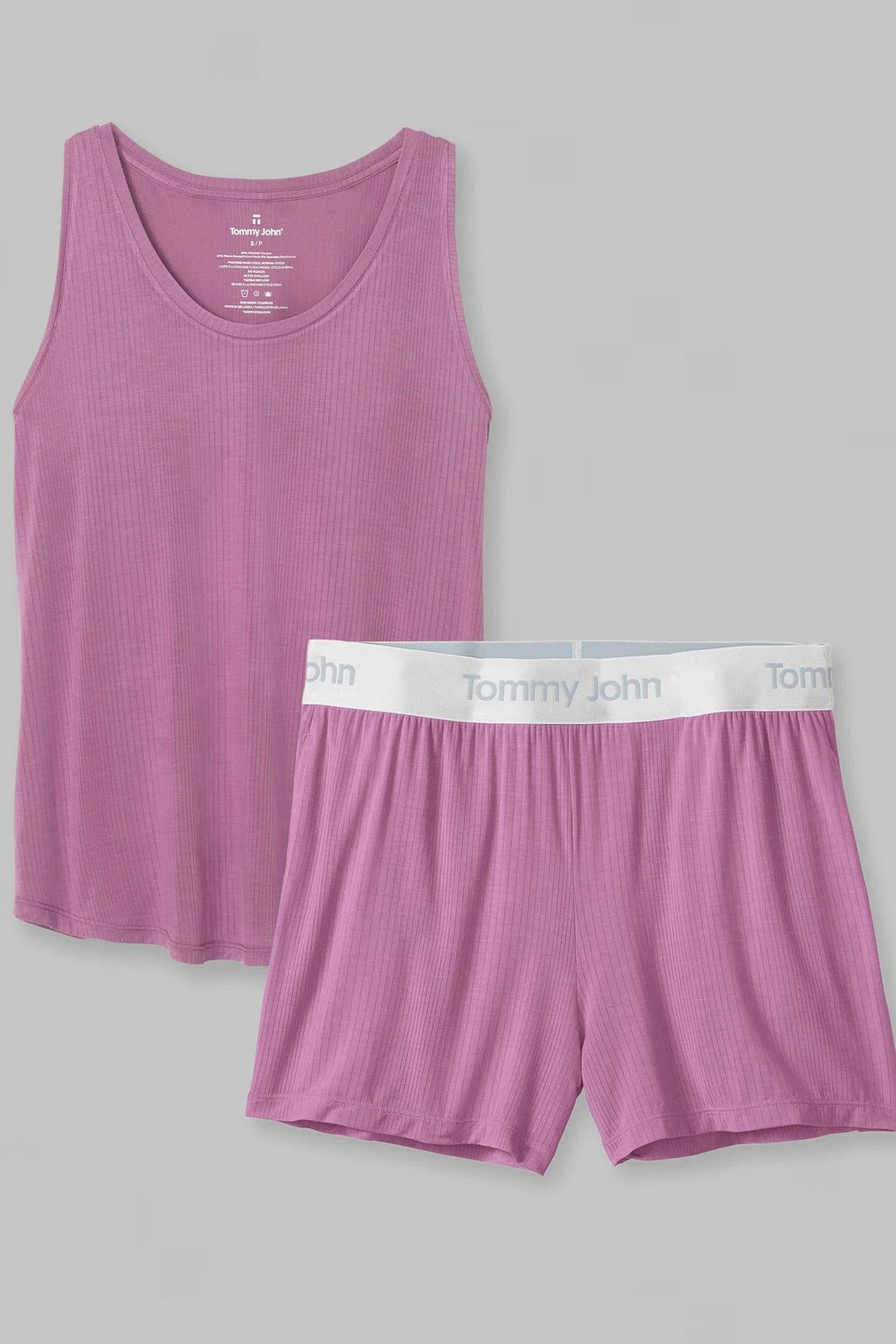 Women's Second Skin Luxe Rib Sleep Tank & Short Set 3 Women's Second Skin Luxe Rib Sleep Tank & Short Set