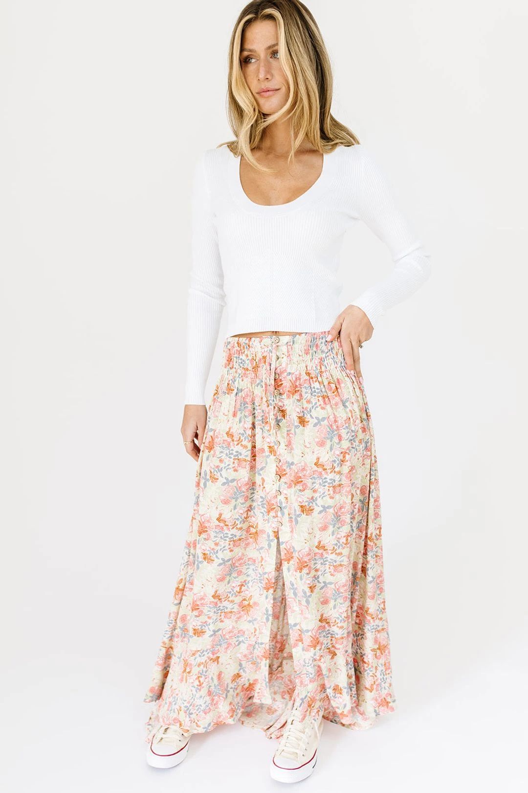 Bali Floral Maxi Skirt 8 Bali Floral Maxi Skirt - Image 6