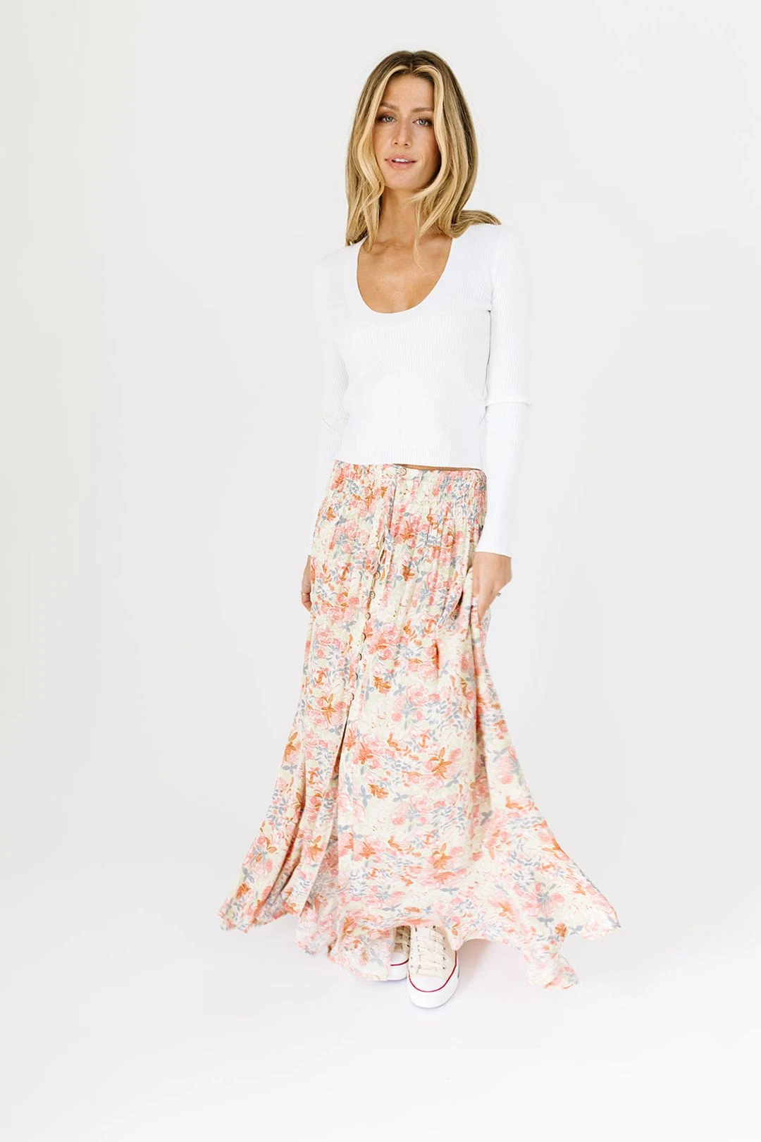 Bali Floral Maxi Skirt 7 Bali Floral Maxi Skirt - Image 5