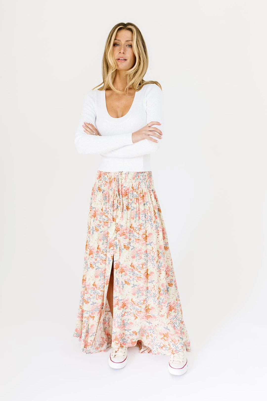 Bali Floral Maxi Skirt 10 Bali Floral Maxi Skirt - Image 8