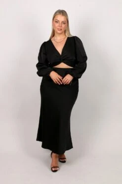 BIANCA MIDI SKIRT BLACK